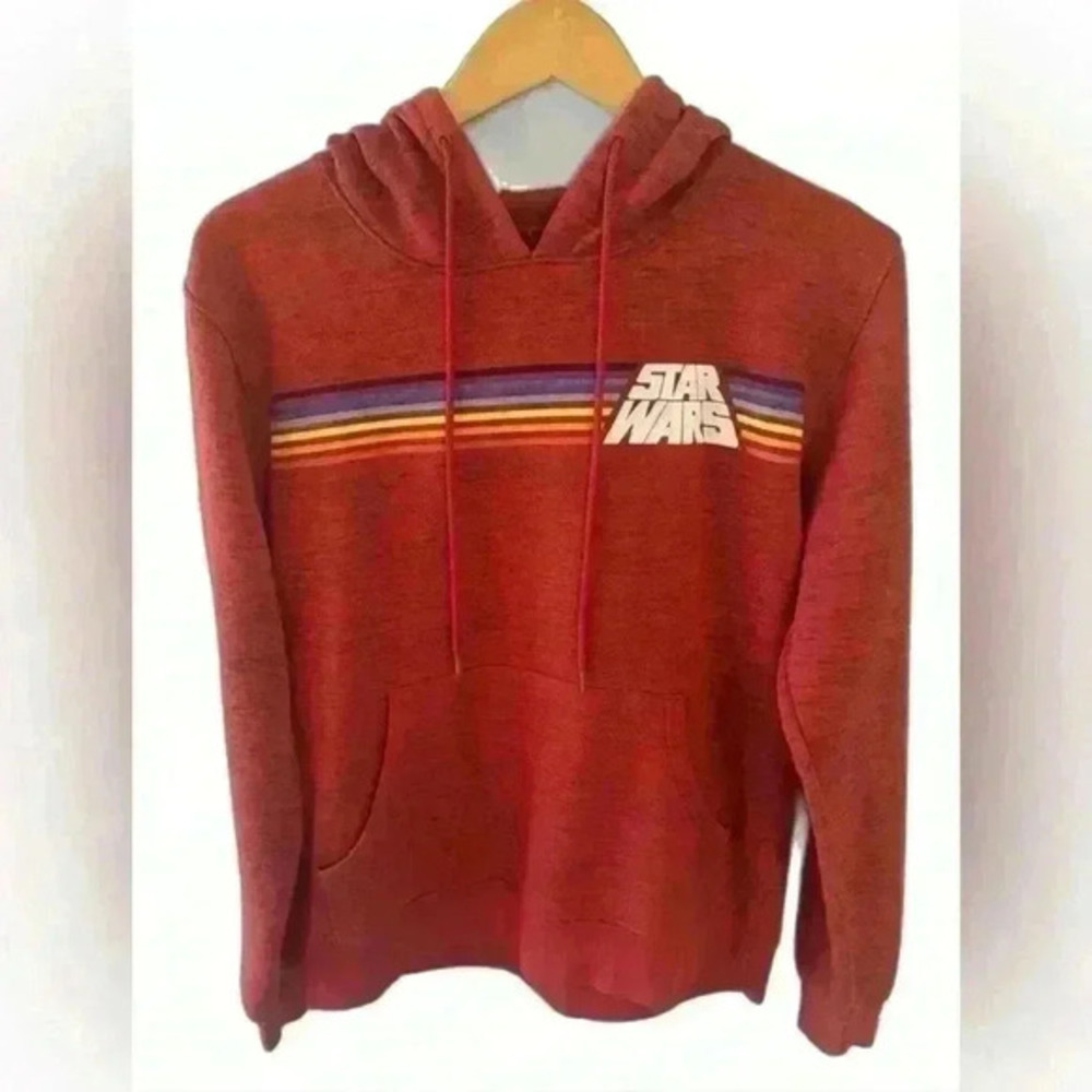 Vintage Star‎ Wars XL Unisex Hooded Sweatshirt Rainbow Design Size Small